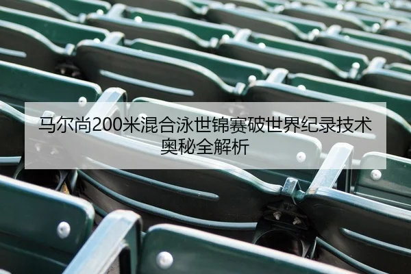 马尔尚200米混合泳世锦赛破世界纪录技术奥秘全解析